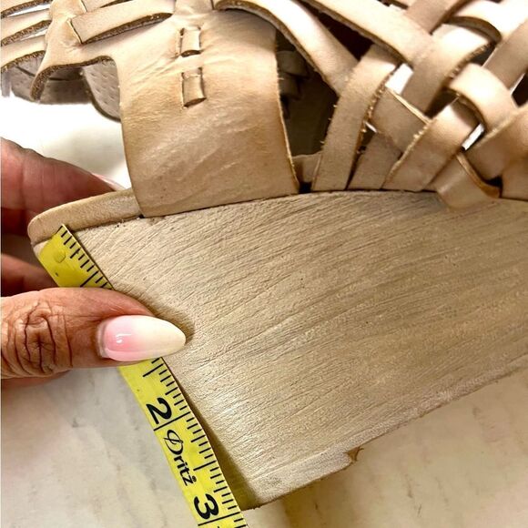 Naughty Monkey Dually Noted Leather Wedge Sandals - Picture 11 of 12